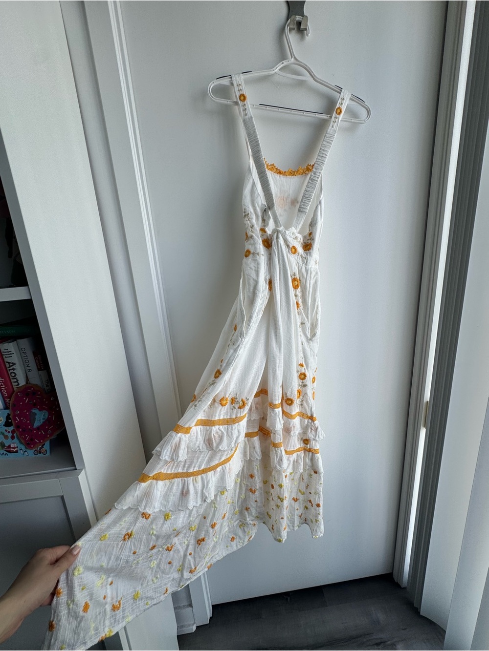 New Loveshackfancy Asher Pinafore Embroidered Maxi Dress - Picture 4 of 8